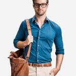 Blue classic long sleeves shirt
